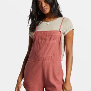 Pink Billabong Romper Overalls Size Small